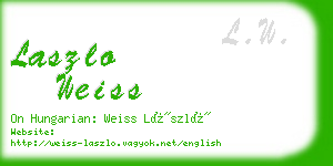 laszlo weiss business card